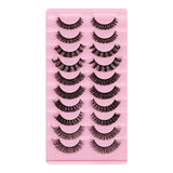 New Russian Volume False Eyelashes DD Curved Thick Eyelashes Ten Pairs Of Chemical Fiber Natural Charm Eyelashes