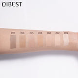 QIBEST Liquid Foundation Long-lasting Concealer Moisturizing Brightening Matte Natural Liquid Foundation Nude Makeup Conditioner